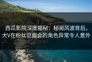 西瓜影院深度揭秘：秘闻风波背后，大V在粉丝见面会的角色异常令人意外