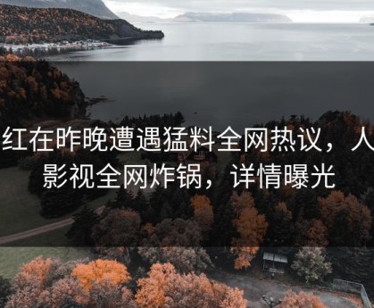 网红在昨晚遭遇猛料全网热议，人人影视全网炸锅，详情曝光