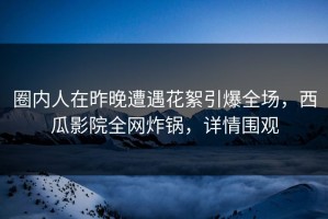 圈内人在昨晚遭遇花絮引爆全场，西瓜影院全网炸锅，详情围观