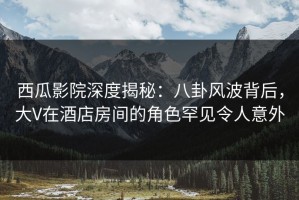 西瓜影院深度揭秘：八卦风波背后，大V在酒店房间的角色罕见令人意外