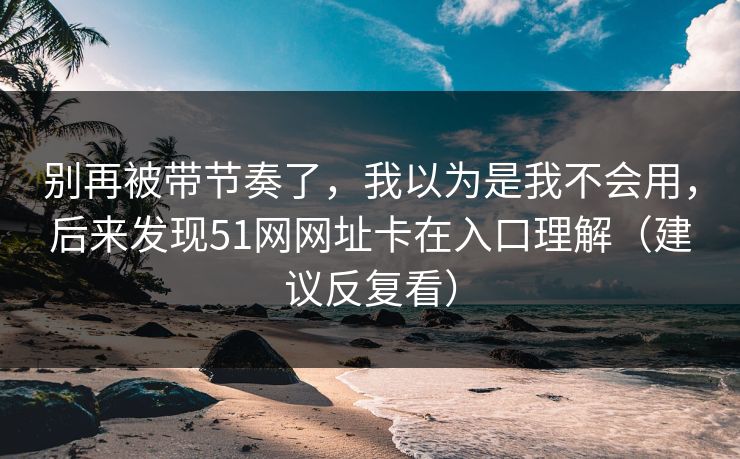 别再被带节奏了，我以为是我不会用，后来发现51网网址卡在入口理解（建议反复看）