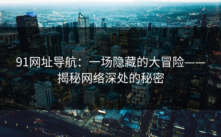 91网址导航：一场隐藏的大冒险——揭秘网络深处的秘密